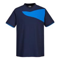 Portwest PW2 Cotton Comfort T-Shirt S/S L Navy/Royal