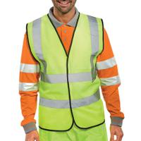 Beeswift High Visibility Waistcoat Full App G Saturn Yellow XL