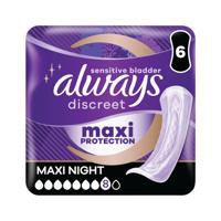 Always Discreet Pads Maxi Night Pack of 6 C005835