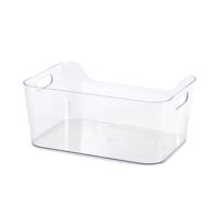 StoreStack Open-Top Pantry Bin with Side Handles Medium Clear RB13611