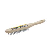Rolson 4 Row Wire Brush with Wood Handle Pack of 12 42849