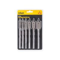 Rolson 6 Piece Flat Wood Drill Bit Set Pack of 20 48523
