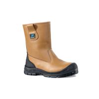 Rock Fall ProMan PM104 Chicago Rigger Safety Boot Tan 6 PM104/006