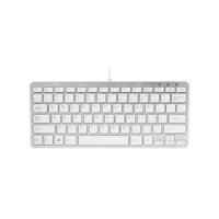 R-GO Compact Ergonomic Wired Keyboard UK QWERTY White RGOECUKW