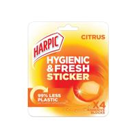 Harpic Hygiene Sticker/Block x4 Citrus Pack of 6 GB-AA0