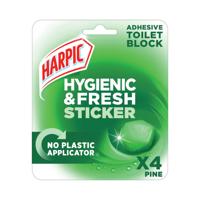 Harpic Hygienic Fresh Sticker Adhesive Toilet Block Pine (Pack of 6) 3275287
