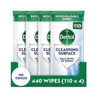 Dettol Cleansing Surface Wipes 110 Wipes Pack of 4 GB-T5B