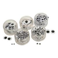 Stick-On Wiggly Eyes Stack Pack Black/White Assorted (Pack of 560) AR00885