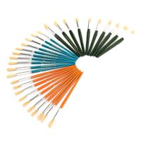 Hog Hair Round Short Paint Brushes Assorted (Pack of 30) FBASS