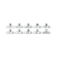 Rubbermaid Slim Jim Recycling Station Billboard Label Kit (Pack of 10) 2057734