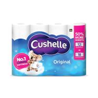 Cushelle Original Toilet Roll 2-Ply 270 Sheets/Roll (Pack of 12) 10590