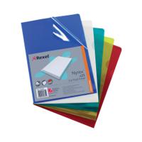 Rexel Nyrex Cut Flush Folders A4 Assorted (Pack of 25) 12161AS