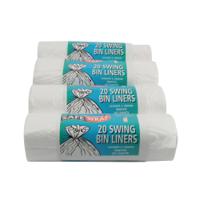 Safewrap Standard Swing Bin Liner White (80 Pack) 0441