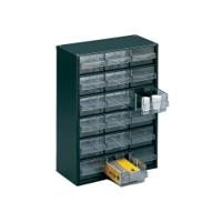 Clear 18 Drawer System Dark Grey Storage Cabinet 324117