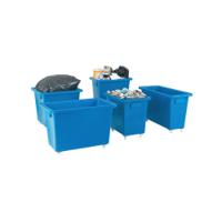 Bottle Skip 790x470x550mm 4X51mm Swivel Blue 328225