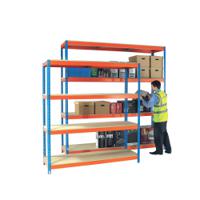 Heavy Duty Painted Additional Shelf 1500x450mm Orange/Zinc 378850