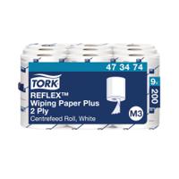 Tork Reflex Multipurpose Wiping Paper Plus 2-Ply 200 Sheets (Pack of 9) 473474