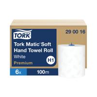 Tork Matic Hand Towel Roll H1 White 100m (Pack of 6) 290016