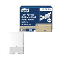 Tork Xpress Soft 2-Ply Hand Towel Natural 3780 Sheets + FOC Dispenser