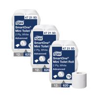 Tork T9 SmartOne Mini 2-Ply Toilet Rolls (Pack of 12) 3For2