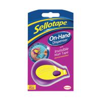 Sellotape On-Hand Dispenser with Invisible Tape 18mmx15m 2379004