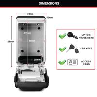 Master Lock Light Up Dial Select Access Key Lock Box Wall Mounted Grey 5425EURD
