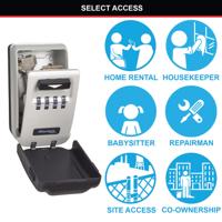 Master Lock Light Up Dial Select Access Key Lock Box Wall Mounted Grey 5425EURD