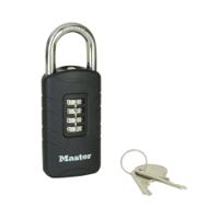 Master Lock Combi Padlock With Override Key Black 656EURDBLK