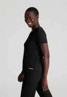 Skechers Slip-ins Serene Knit Scrub Top: Professional Comfort for Healthcare Professionals Black 2XL