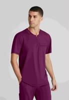 Skechers Slip-ins Flex Knit Scrub Top - Professional Comfort for Healthcare Heroes Wine XS