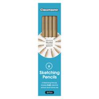 Classmaster Graphite Sketching Pencils Assorted Grades (Pack of 6) SKP6A