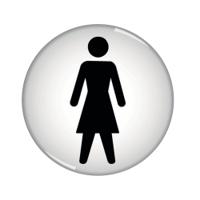 Domed Sign Women Symbol 60mm RDS1