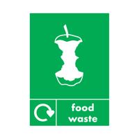 A5 Sign Self Adhesive Food Waste (Pack of 5) Y7321010