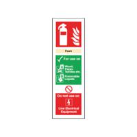 Safety Sign Fire Extinguisher Foam 300x100mm Self-Adhesive F202/S