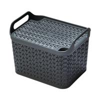 Strata Medium Urban Store Basket with Lid 14L Charcoal Grey XW123-CHA-VW