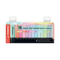 Stabilo Boss Original Highlighters Desk Set Pastel (Pack of 15) 7015-02-5