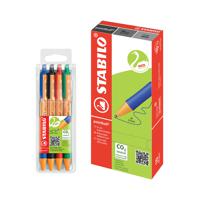 Stabilo Pointball 10 Pens Black + FOC Stabilo Pointball 4 Pens Assorted