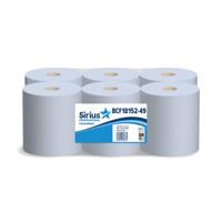 Sirius 2-Ply Centrefeed Rolls 166mmx150M Blue Pack of 6 BCF18152-49