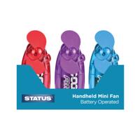 Status 2.5in Handheld Fan CDU Assorted Pack of 12 MIXCHHFANSX12