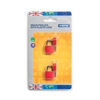 Status Brass Travel Padlock with Key (5 Pack) SPCPLOCK2PK5