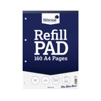 Silvine Ruled 5mm Square Headbound Refill Pad 160 Pages A4 (6 Pack) A4RPX