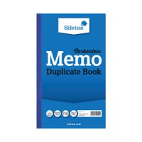 Silvine Carbonless Duplicate Memo Book 210x127mm (6 Pack) 701-T