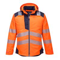 Portwest PW3 Hi Vis Winter Jacket 4XL Orange/Navy