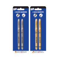 Tallon Gold and Silver Marker Pens Per Pack x2 (Pack of 12) 5641