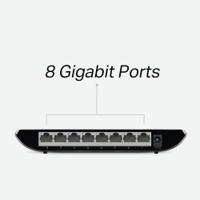 TP-Link 8-Port Gigabit Desktop Network Switch 8 10/100/1000Mbps V10 RJ45 Ports TL-SG1008D