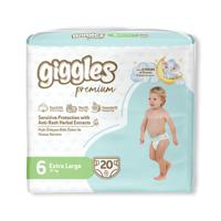 Giggles XL Nappies 15+kg Twinpack (Pack of 20) 2121