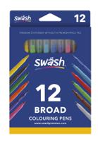 Swash KOMFIGRIP Colouring Pen Broad Tip Assorted (Pack of 12) TW12BD