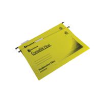 Rexel Crystalfile Flexi Standard Suspension Files Foolscap Yellow (Pack of 50) 3000043