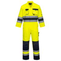 Portwest Nantes Hi Vis Contrast Work Coverall L Yellow/Navy