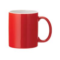 Utopia Pure White Straight Sided Mug 12oz Red (Pack of 12) E90039-00-B01012